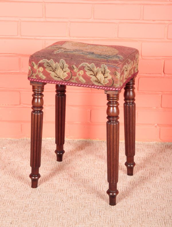 A REGENCY MAHOGANY STOOL