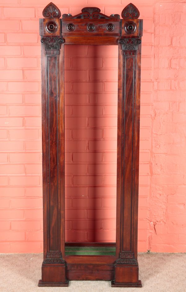 A WILLIAM IV MAHOGANY LEAF RACK IN THE GRECIAN TASTE