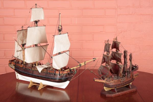 A SCRATCH BUILT MODEL OF A GALLEON