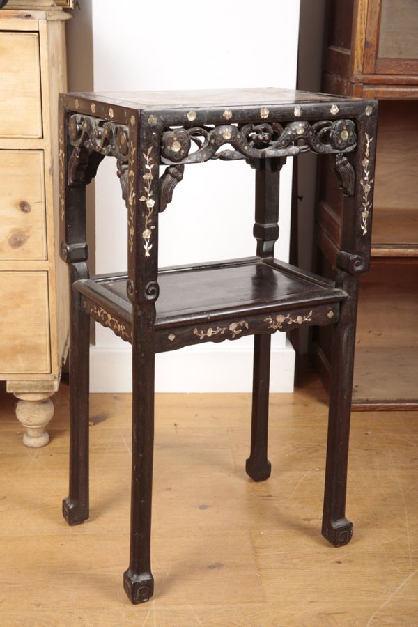 A CHINESE HARDWOOD OCCASIONAL TABLE