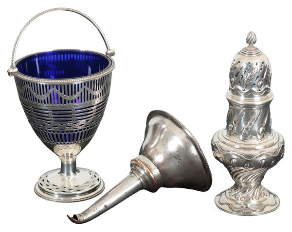 A VICTORIAN SILVER CASTER