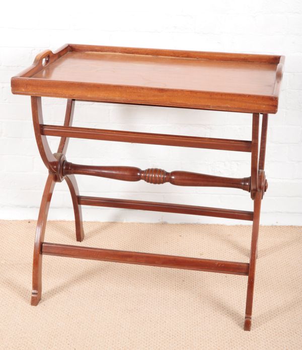 A LATE VICTORIAN MAHOGANY BUTLER’S TRAY