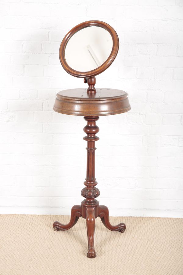 A VICTORIAN MAHOGANY SHAVING STAND