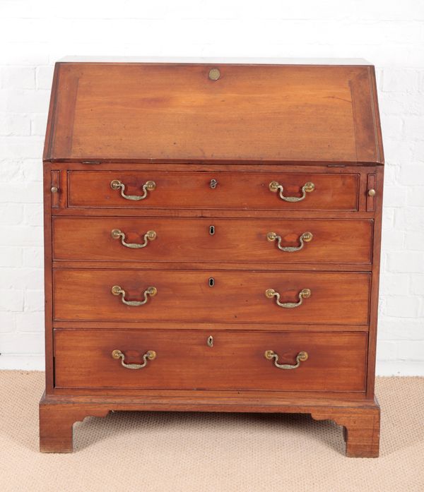 A GEORGE III MAHOGANY BUREAU