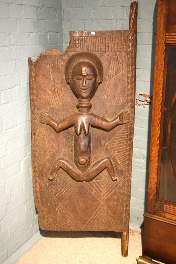 AN OLD AFRICAN CARVED WOOD ‘FERTILITY’ DOOR