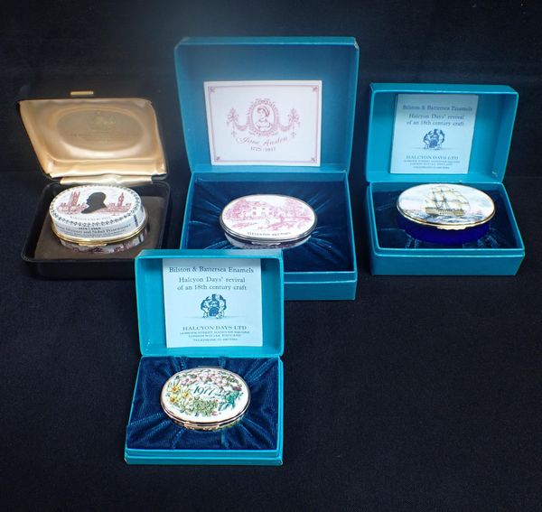 FOUR HALCYON DAYS Ltd ENAMEL BOXES