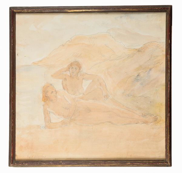 ETHEL WALKER (1861-1951) Study of two nude women on the beach