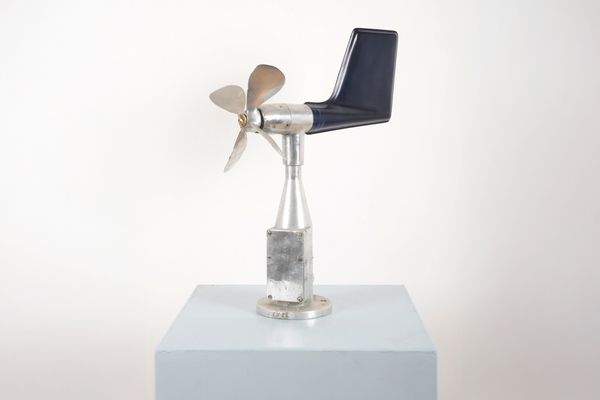 A SHIP'S ALUMINIUM ANEMOMETER
