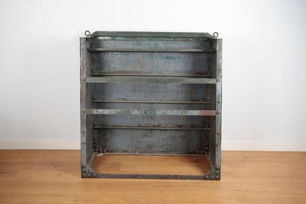 A METAL INDUSTRIAL OPEN SHELVING UNIT