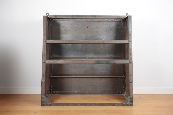 A METAL INDUSTRIAL OPEN SHELVING UNIT
