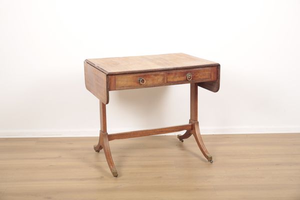 A MAHOGANY SOFA TABLE