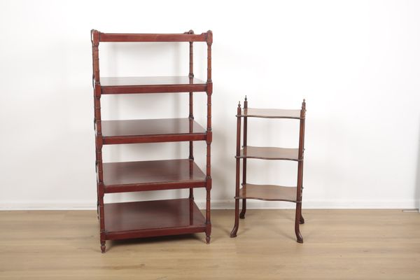 A VICTORIAN MAHOGANY WHATNOT