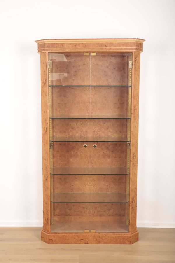 AN ART DECO STYLE DISPLAY CABINET
