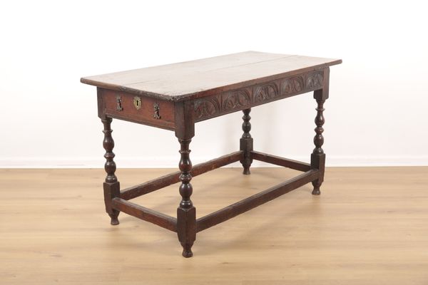 AN ENGLISH OAK SIDE TABLE