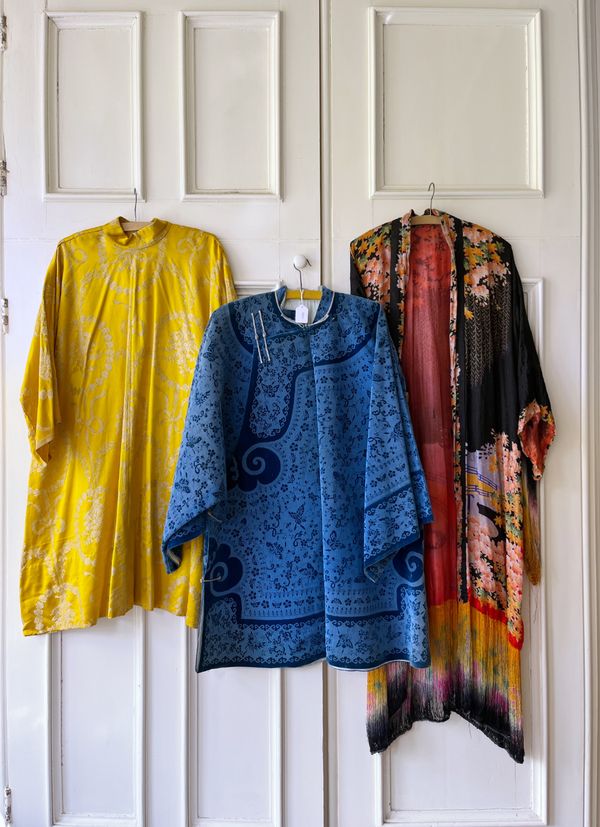 A CHINESE SILK ROBE