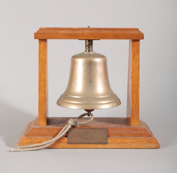 A MASONIC ROTARY CLUB SHIP'S BRASS BELL INSCRIBED FROM R.M.S. SYLVANIA