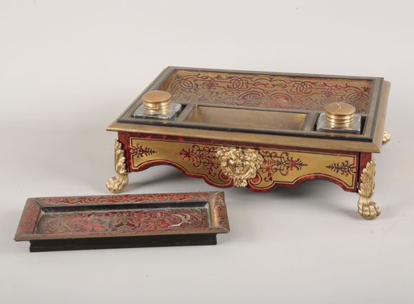 A BOULLE WORK DESK SET