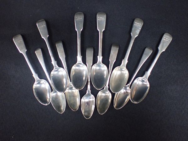 SIX VICTORIAN SILVER TEASPOONS BY CHAWNER & Co