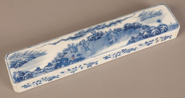 A CHINESE PORCELAIN 'BLEU DE HUE' PAPER PRESS FOR THE VIETNAMESE MARKET