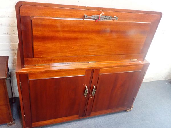 AN ART DECO MAHOGANY COCKTAIL CABINET