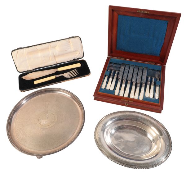 A VICTORIAN SILVER PLATED DESSERT SERVICE