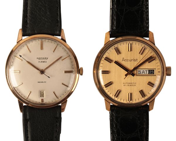 ROTARY: A GENTLEMAN'S 9CT GOLD WRISTWATCH