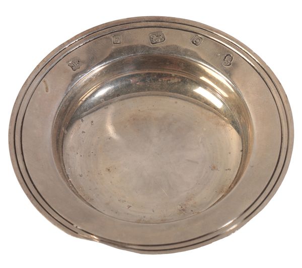 AN ELIZABETH II SILVER ARMADA PIN DISH