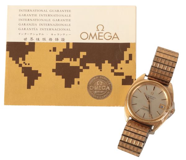 OMEGA CONSTELLATION: A GENTLEMAN'S GOLD-PLATED WRISTWATCH