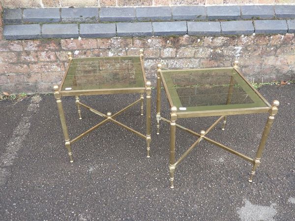 A PAIR OF MAISON BAGUES OR JANSEN STYLE LAMP TABLES