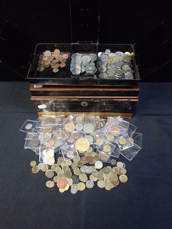 A QUANTITY OF COINS BRITISH PRE-DECIMAL