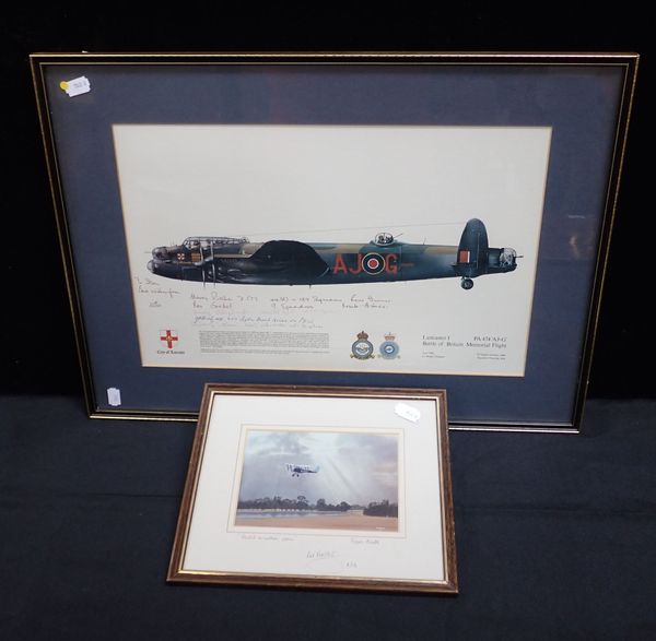 LANCASTER I PA474 'AJ-G', PRINT, SIGNED BY PERSONEL