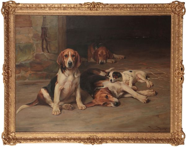 JOHN WRIGHT BARKER (1864-1941) ‘Puppy Days’