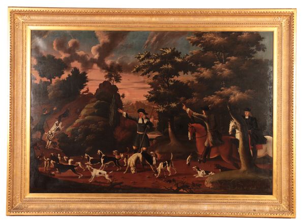 AFTER FRANCIS BARLOW (1626-1702) A hare coursing scene