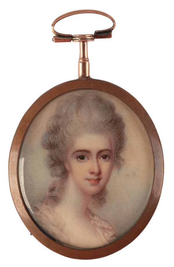 RICHARD COSWAY (1742-1821) A portrait of a lady, traditionally called Georgiana, Duchess of Devonshire