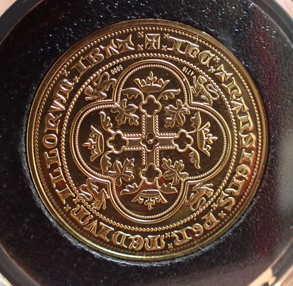 THE MILLIONAIRES COLLECTION: A KING EDWARD III DOUBLE LEOPARD REPLICA GOLD COIN