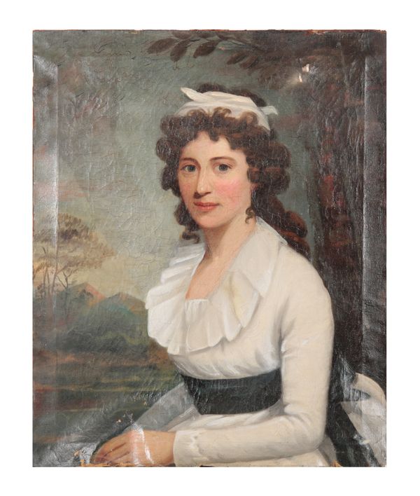 ENGLISH NAIVE SCHOOL, EARLY 19TH CENTURY A portrait of a lady