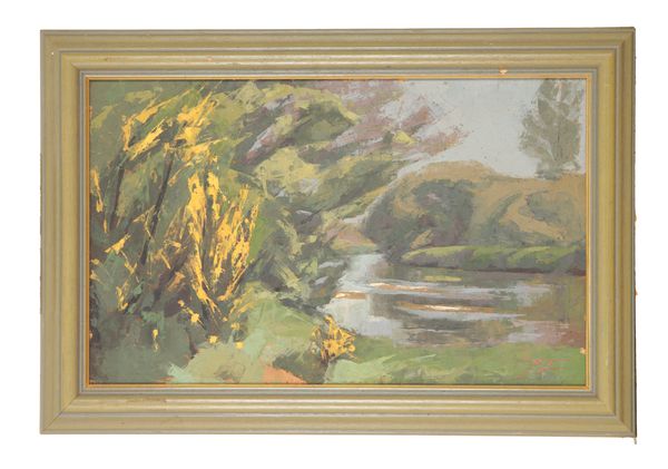 *JAMES FRY (1911-1985) A river landscape