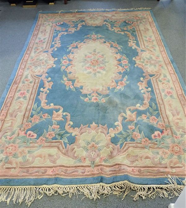 A BLUE GROUND CHINESE RUG