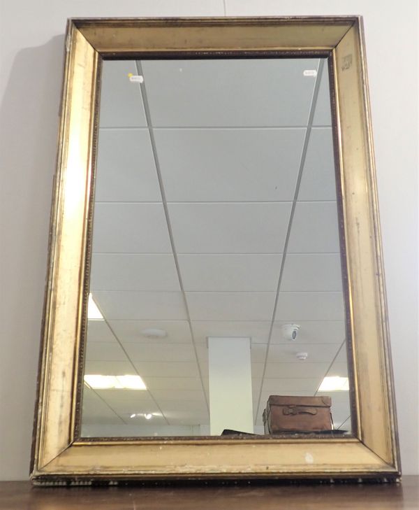 19TH CENTURY GILT RECTANGULAR MIRROR