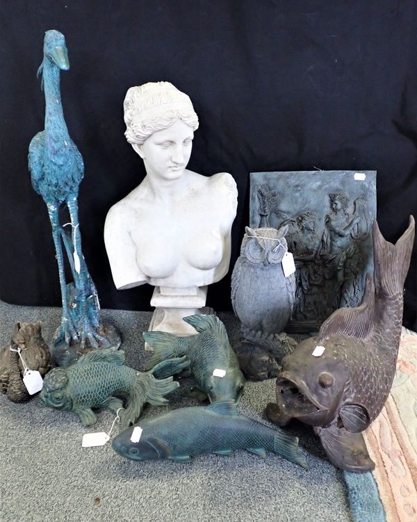 A COLLECTION OF GARDEN ORNAMENTS