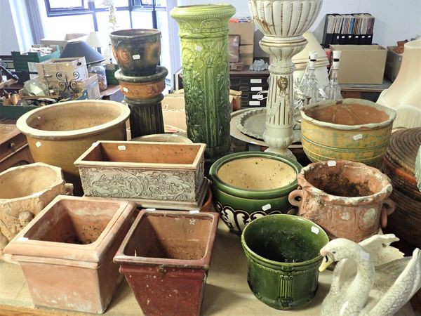 A COLLECTION OF  VARIOUS GARDEN POTS