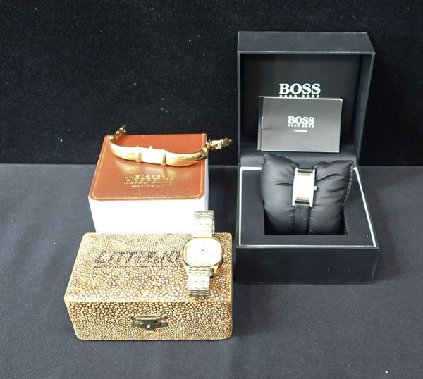 HUGO BOSS: A LADIES' STAINLESS STEEL WRISTWATCH