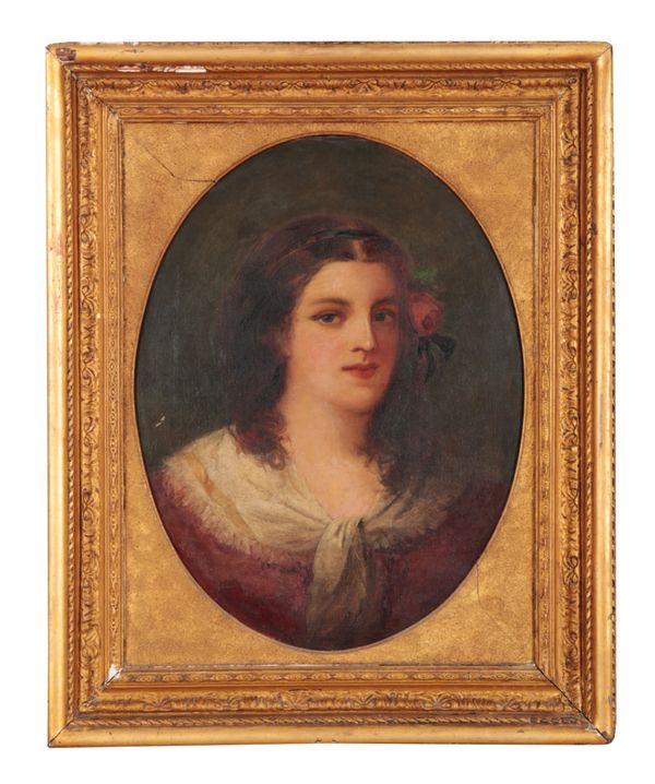 ENGLISH SCHOOL, 19TH CENTURY A shoulder length portrait of a young lady