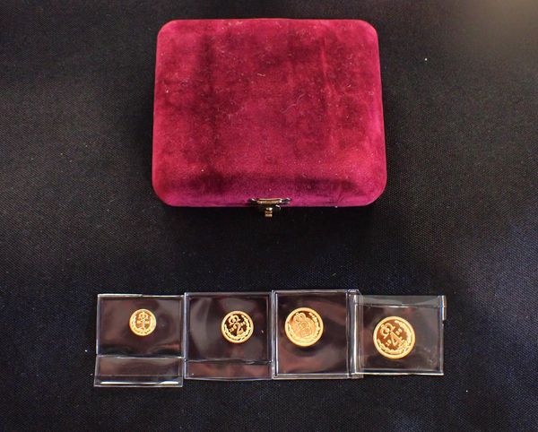 A 1936 EDWARD VII FANTASY GOLD MAUNDY MONEY FOUR COIN SET