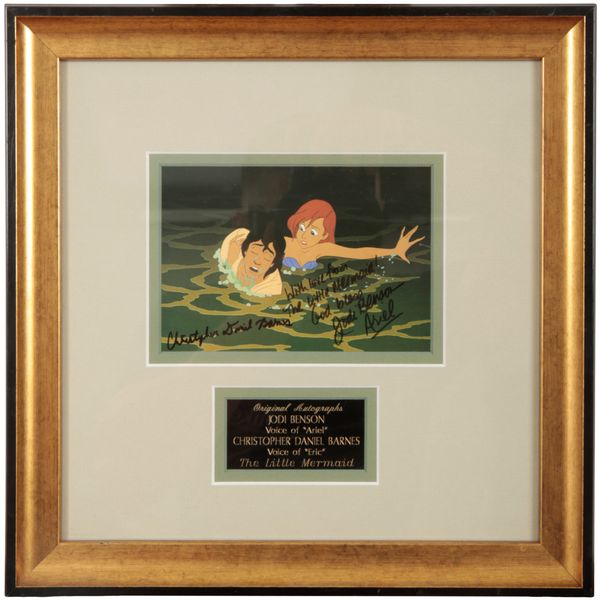 THE LITTLE MERMAID: A COLOUR PRINT SIGNED BY JODI BENSON (VOICE OF ARIEL) AND CHRISTOPHER DANIEL BARNES (VOICE OF ERIC)