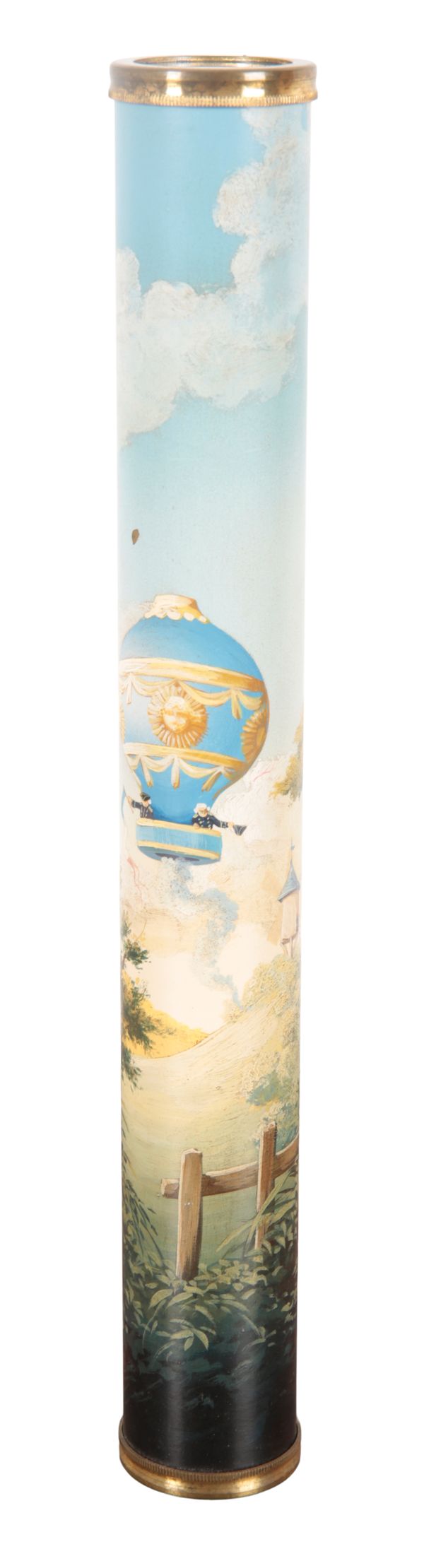 APRES LA PLUIE: AN ENAMELLED BRASS CYLINDRICAL KALEIDOSCOPE