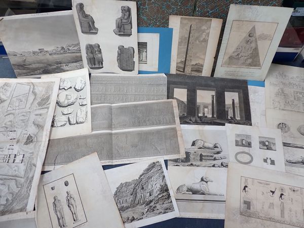 A FOLIO OF 19TH CENTURY ENGRAVINGS OF EGYPTOLOGICAL INTEREST