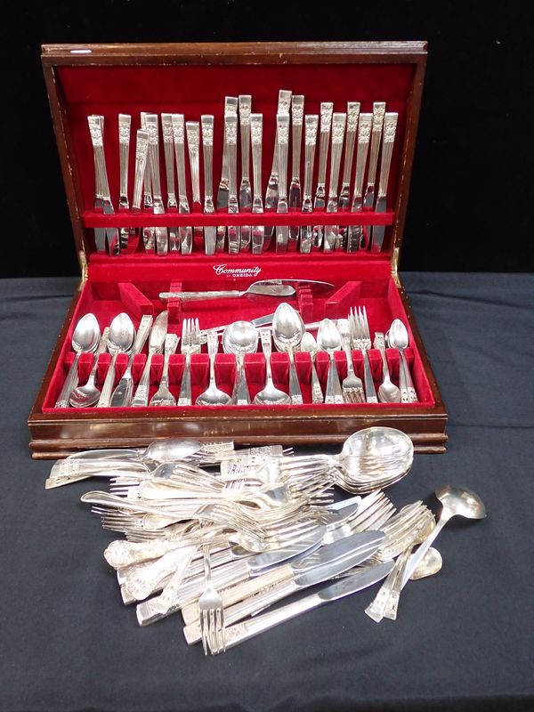 A CASED CANTEEN OF CUTLERY