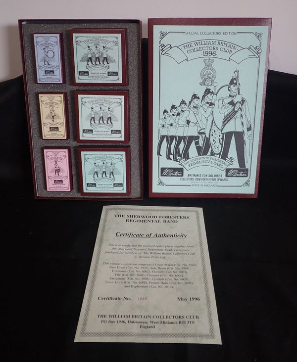 A BRITAINS PAINTED LEAD SPECIAL COLLECTORS EDITION SET - ‘THE SHERWOOD FORESTER’S REGIMENTAL BAND’