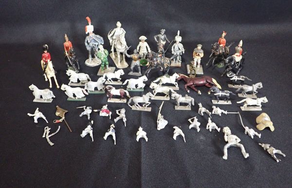 A BOX OF PAINTED LEAD FIGURES